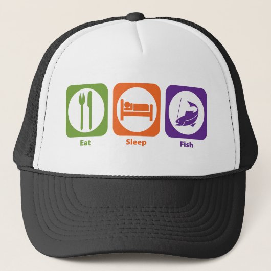 Eat Sleep Fish Trucker Pet (Voorkant)