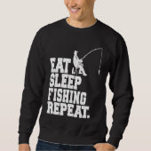 Eat Sleep Fishing Repeat Fisherman Trui (Voorkant)