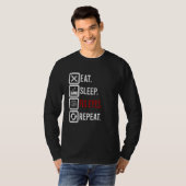Eat Sleep Fix Eyes Oftalmoloog Optac T-shirt (Voorkant volledig)