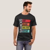 Eat Sleep Fix Eyes Opticien Oftalmoloog Contac T-shirt (Voorkant volledig)