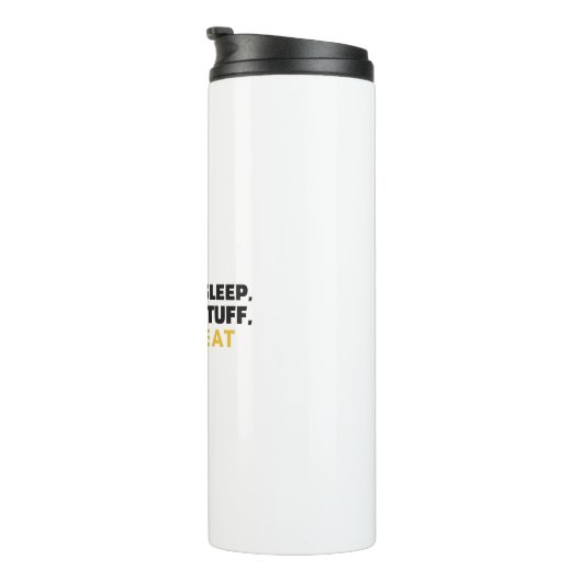 Eat Sleep Fix Stuff Herhalen Thermosbeker (Geroteerd rechts)