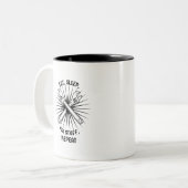 Eat Sleep Fix Stuff Herhalen Tweekleurige Koffiemok (Voorkant links)