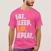 Eat Sleep Flip Repeat - Funny Gymnastics Parkour F T-shirt (Voorkant)