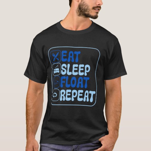 Eat Sleep Float Repeat Manatees Lover Oceanographe T-shirt (Voorkant)