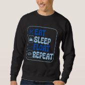 Eat Sleep Float Repeat Manatees Lover Oceanographe Trui (Voorkant)