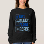 Eat Sleep Float Repeat Manatees Lover Oceanographe Trui (Voorkant)