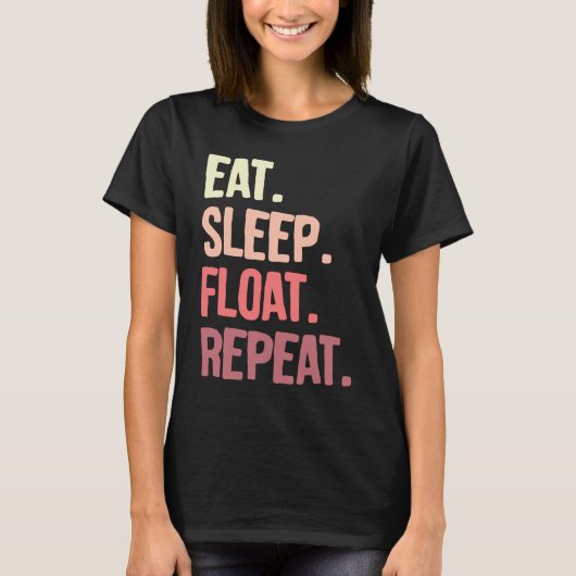 eat sleep float repeat Onewheel eskate Onewheel fl T-shirt (Voorkant)