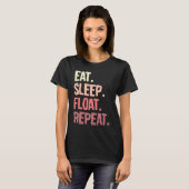 eat sleep float repeat Onewheel eskate Onewheel fl T-shirt (Voorkant volledig)