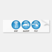 Eat Sleep Fly Bumpersticker (Voorkant)
