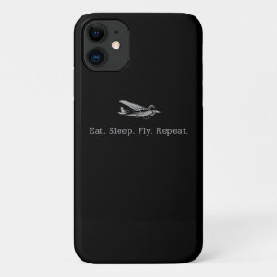 Eat Sleep Fly Drones Herhaal Aviator Gift Case-Mate iPhone Case