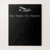 Eat Sleep Fly Drones Herhaal Aviator Gift Legpuzzel (Verticaal)