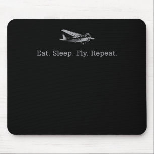 Eat Sleep Fly Drones Herhaal Aviator Gift Muismat