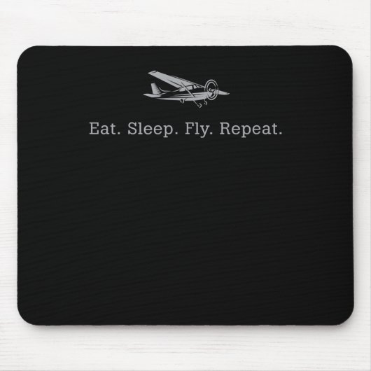 Eat Sleep Fly Drones Herhaal Aviator Gift Muismat (Voorkant)
