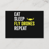 Eat Sleep Fly Drones Herhaal Drone Pilot Lover Visitekaartje (Voorkant)