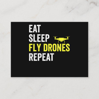 Eat Sleep Fly Drones Herhaal Drone Pilot Lover Visitekaartje