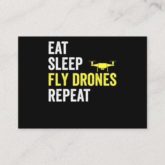 Eat Sleep Fly Drones Herhaal Drone Pilot Lover Visitekaartje (Voorkant)
