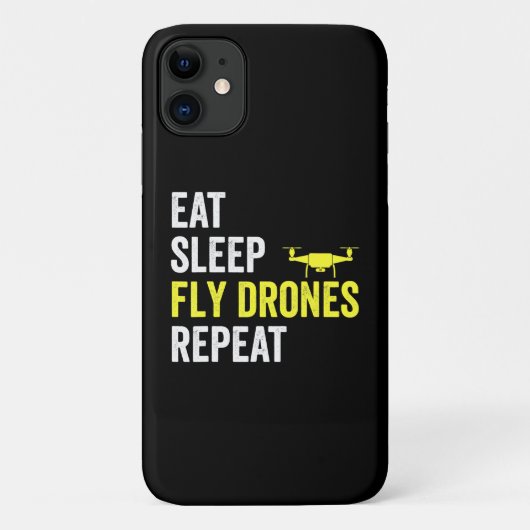Eat Sleep Fly Drones Herhaal Drone Pilot Quadcopte Case-Mate iPhone Case (Achterkant)