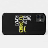 Eat Sleep Fly Drones Herhaal Drone Pilot Quadcopte Case-Mate iPhone Case (Achterkant (horizontaal))