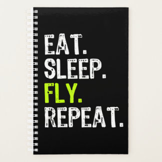 Eat Sleep Fly Herhaal Airbus Pilot Aviator Gift . Planner