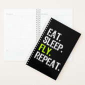 Eat Sleep Fly Herhaal Airbus Pilot Aviator Gift . Planner (Display)