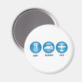 Eat Sleep Fly Magneet (Voorkant / Achterkant)