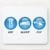 Eat Sleep Fly Muismat (Voorkant)