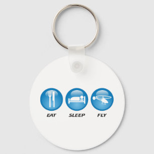 Eat Sleep Fly Sleutelhanger