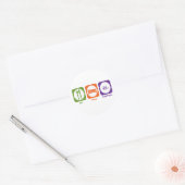 Eat Sleep Fold Paper Ronde Sticker (Envelop)