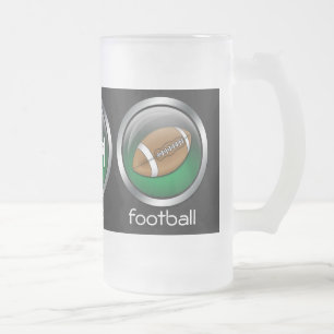 Eat Sleep Football: Groen: Kikkerbout Matglas Bierpul