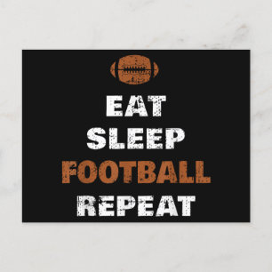 Eat Sleep Football Herhaal Liefde Football Gi Briefkaart