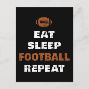 Eat Sleep Football Herhaal Liefde Football Gi Informatiekaartje