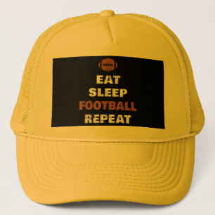 Eat Sleep Football Herhaal Liefde Football Gi Trucker Pet