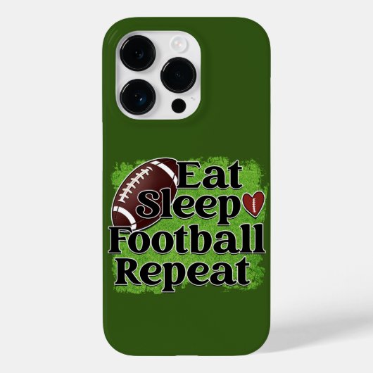 Eat Sleep Football Herhalen Case-Mate iPhone Case (Achterkant)