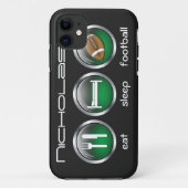 Eat Sleep Football: iPhone 5 Hoesje (Achterkant)