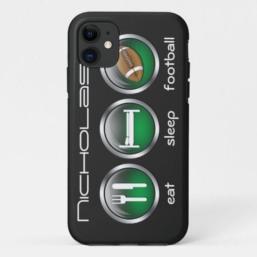 Eat Sleep Football: iPhone 5 Hoesje (Achterkant)