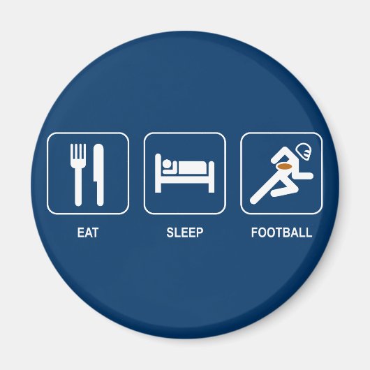 Eat Sleep Football Magnet (Voorkant)