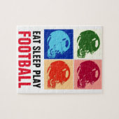 Eat Sleep Football Pop Legpuzzel (Horizontaal)