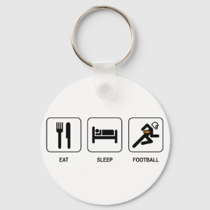 Eat Sleep Football Sleutelhanger