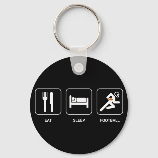 Eat Sleep Football Sleutelhanger (Voorkant)