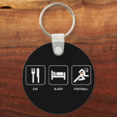 Eat Sleep Football Sleutelhanger (Voorkant)