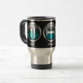 Eat Sleep Football: Travel Mug Reisbeker (Voorkant links)