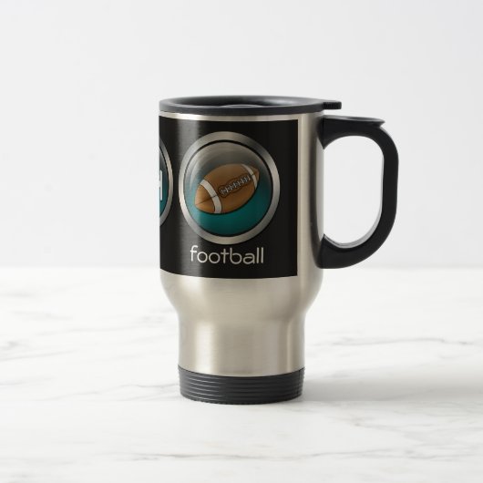 Eat Sleep Football: Travel Mug Reisbeker (Rechts)