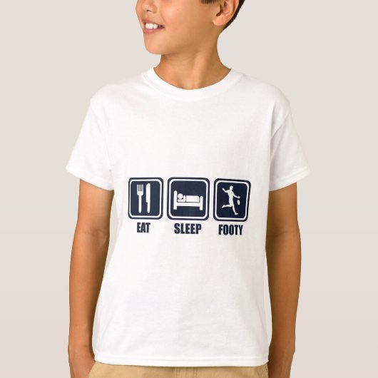 Eat Sleep Footy Repareer T-shirt (Voorkant)