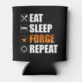 Eat Sleep Forge Repeteren Blacksmith Blikjeskoeler (Voorkant)