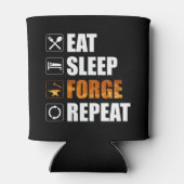 Eat Sleep Forge Repeteren Blacksmith Blikjeskoeler (Achterkant)