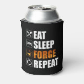 Eat Sleep Forge Repeteren Blacksmith Blikjeskoeler (Blikje Achterkant)