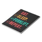EAT SLEEP FORKLIFT REPEAT - FORKLIFT OPERATOR NOTITIEBLOK (Linkerzijde)
