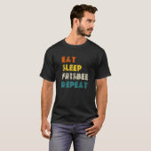 Eat Sleep Frisbee Herhaal  Ultimate Frisbee T-shirt (Voorkant volledig)