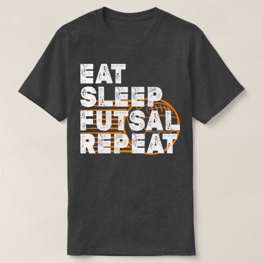 Eat sleep futsal repeat 20 t-shirt (Design voorkant)