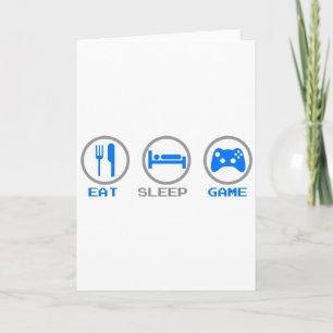 Eat Sleep Game Again - Gamer, geek video games Kaart